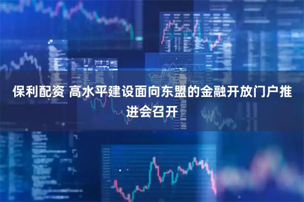 保利配资 高水平建设面向东盟的金融开放门户推进会召开